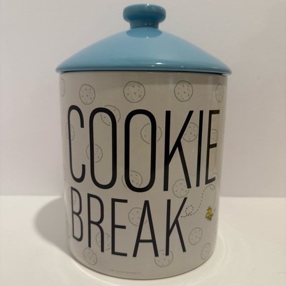 Other - Zak! Peanuts Snoopy Woodstock Large Ceramic Cookie Break Cookie Jar READ